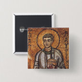 Saint Lawrence der Martyr Button (Vorne & Hinten)