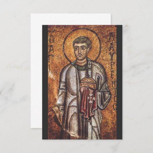 Saint Lawrence der Martyr Dankeskarte (Vorne/Hinten)