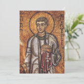 Saint Lawrence der Martyr Feiertagskarte (Stehend Vorderseite)