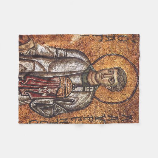 Saint Lawrence der Martyr Fleecedecke (Vorderseite (Horizontal))