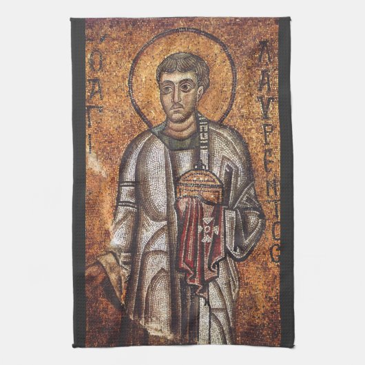 Saint Lawrence der Martyr Geschirrtuch (Vertikal)