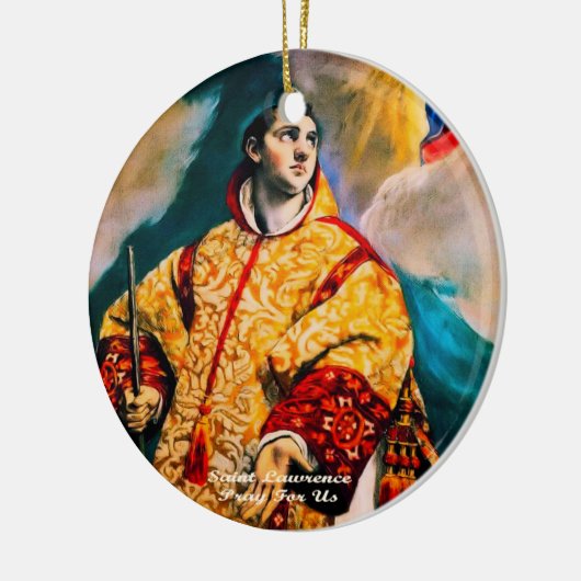 Saint Lawrence Keramik Ornament (Links)