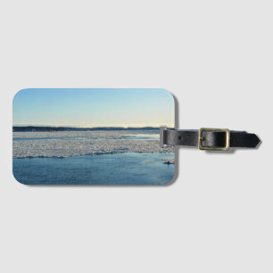 Saint Lawrence River im Winter, Quebec, Kanada Gepäckanhänger