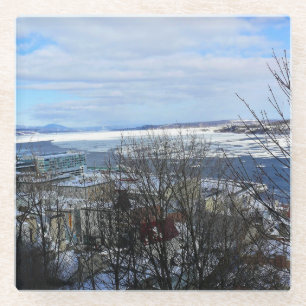 Saint Lawrence River im Winter, Quebec, Kanada Glasuntersetzer