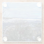 Saint Lawrence River im Winter, Quebec, Kanada Glasuntersetzer (Rückseite)