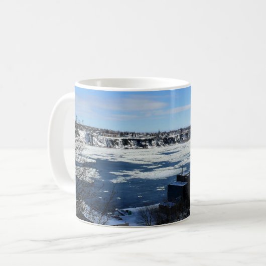 Saint Lawrence River im Winter, Quebec, Kanada Kaffeetasse (Vorderseite Links)
