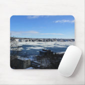 Saint Lawrence River im Winter, Quebec, Kanada Mousepad (Mit Mouse)