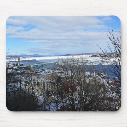 Saint Lawrence River im Winter, Quebec, Kanada Mousepad (Vorne)