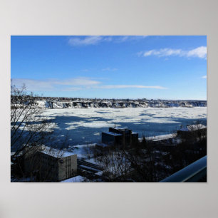 Saint Lawrence River im Winter, Quebec, Kanada Poster