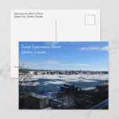 Saint Lawrence River im Winter, Quebec, Kanada Postkarte (Vorne/Hinten)