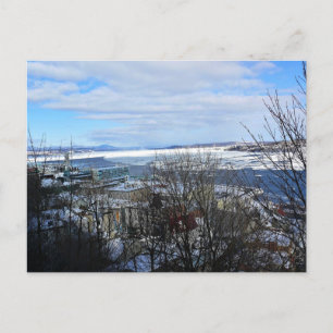 Saint Lawrence River im Winter, Quebec, Kanada Postkarte