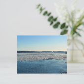 Saint Lawrence River im Winter, Quebec, Kanada Postkarte (Stehend Vorderseite)