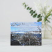 Saint Lawrence River im Winter, Quebec, Kanada Postkarte (Stehend Vorderseite)