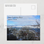 Saint Lawrence River im Winter, Quebec, Kanada Postkarte (Vorne/Hinten)