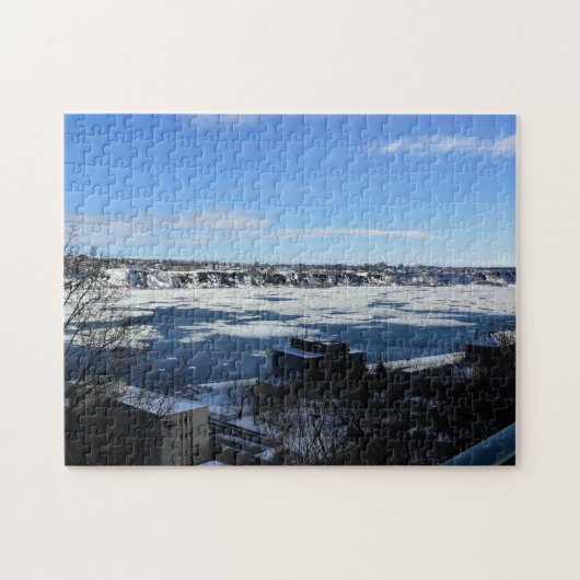 Saint Lawrence River im Winter, Quebec, Kanada Puzzle (Horizontal)