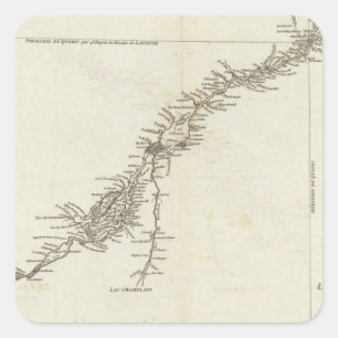 Saint Lawrence River in Kanada Quadratischer Aufkleber