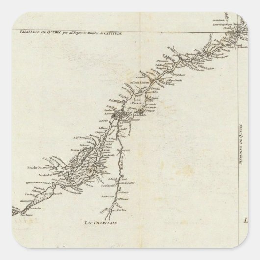 Saint Lawrence River in Kanada Quadratischer Aufkleber (Vorderseite)