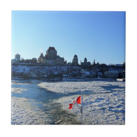 Saint Lawrence River & Old Quebec City, Quebec Fliese (Vorderseite)