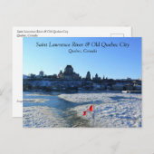 Saint Lawrence River & Old Quebec City, Quebec Postkarte (Vorne/Hinten)