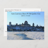 Saint Lawrence River & Old Quebec City, Quebec Postkarte (Vorne/Hinten)