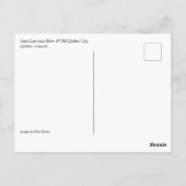 Saint Lawrence River & Old Quebec City, Quebec Postkarte (Rückseite)