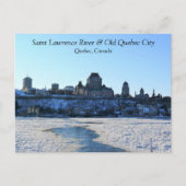 Saint Lawrence River & Old Quebec City, Quebec Postkarte (Vorderseite)