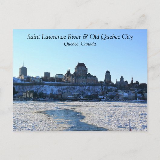 Saint Lawrence River & Old Quebec City, Quebec Postkarte (Vorderseite)