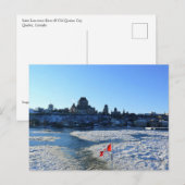 Saint Lawrence River & Old Quebec City, Quebec Postkarte (Vorne/Hinten)