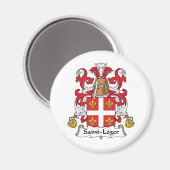 Saint-Leger-Familienwappen Magnet (Vorderseite/Rückseite)