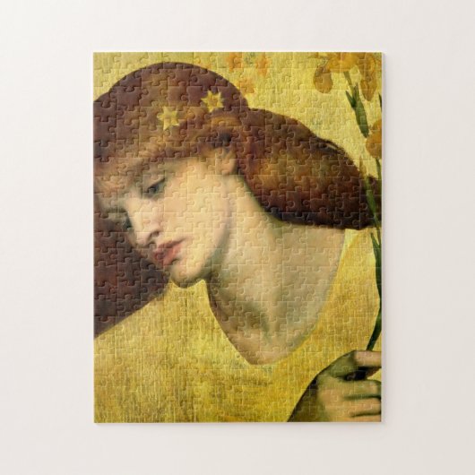 Saint Lily [Sancta Lilias] (von Gabriel Rossetti) Puzzle (Vertikal)