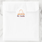 Saint Louis Arch Runder Aufkleber (Tasche)