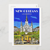 Saint Louis Cathedral Feiertagspostkarte (Vorne/Hinten)