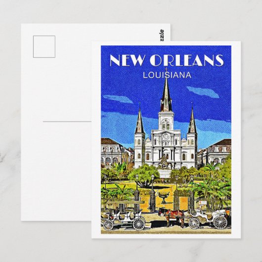 Saint Louis Cathedral Postkarte (Vorne/Hinten)