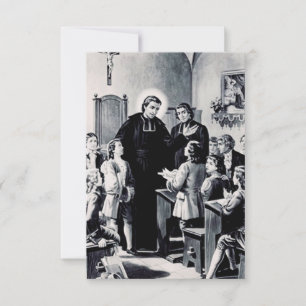 Saint Louis de Montfort französischer Priester Dankeskarte