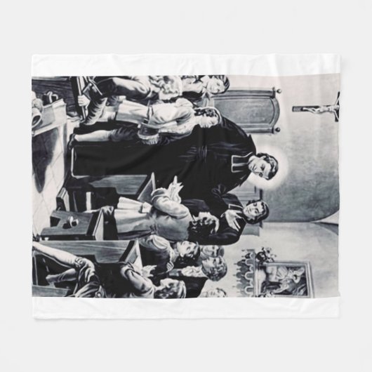 Saint Louis de Montfort französischer Priester Fleecedecke (Vorderseite (Horizontal))