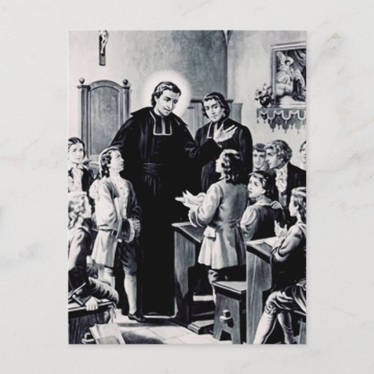 Saint Louis de Montfort französischer Priester Postkarte (Vorderseite)