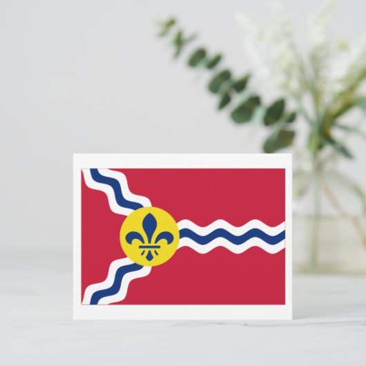 Saint Louis Flag Postkarte (Stehend Vorderseite)
