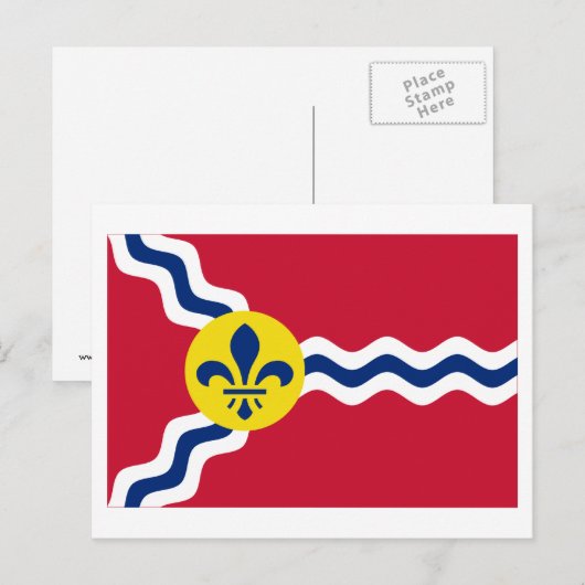 Saint Louis Flag Postkarte (Vorne/Hinten)