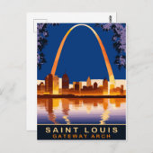 Saint Louis, Gateway Arch, Reisen Postkarte (Vorne/Hinten)