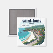 SAINT-LOUIS GUADELOUPE MAGNET (Vorderseite/Rückseite)