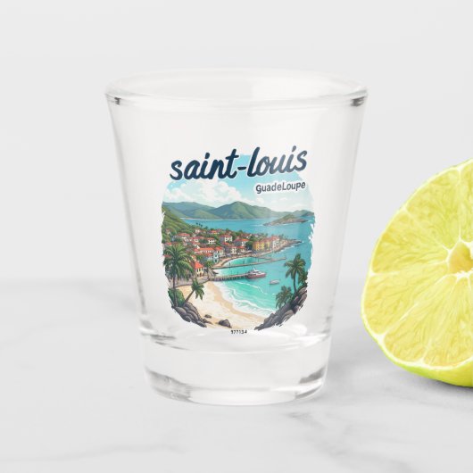 SAINT-LOUIS GUADELOUPE SCHNAPSGLAS (Vorderseite)