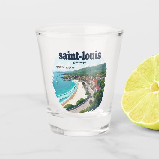 SAINT-LOUIS GUADELOUPE SCHNAPSGLAS (Vorderseite)
