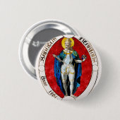 Saint Louis IX König von Frankreich Button (Vorne & Hinten)