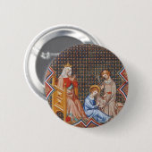 Saint-Louis IX von Frankreich Button (Vorne & Hinten)