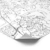 Saint Louis, Missouri (schwarz auf weiß) Poster (Ecke)