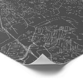 Saint Louis, Missouri (schwarz weiß) Poster (Ecke)