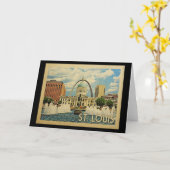 Saint Louis Missouri Vintage Travel Karte (Gelbe Blume)
