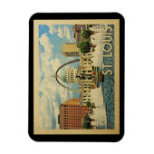 Saint Louis Missouri Vintage Travel Magnet (Vertikal)