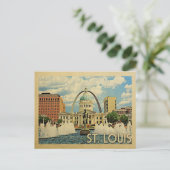 Saint Louis Missouri Vintage Travel Postkarte (Stehend Vorderseite)