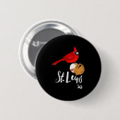 Saint Louis Red Cardinal Nummer 50 Baseball Kunst Button (Vorne & Hinten)